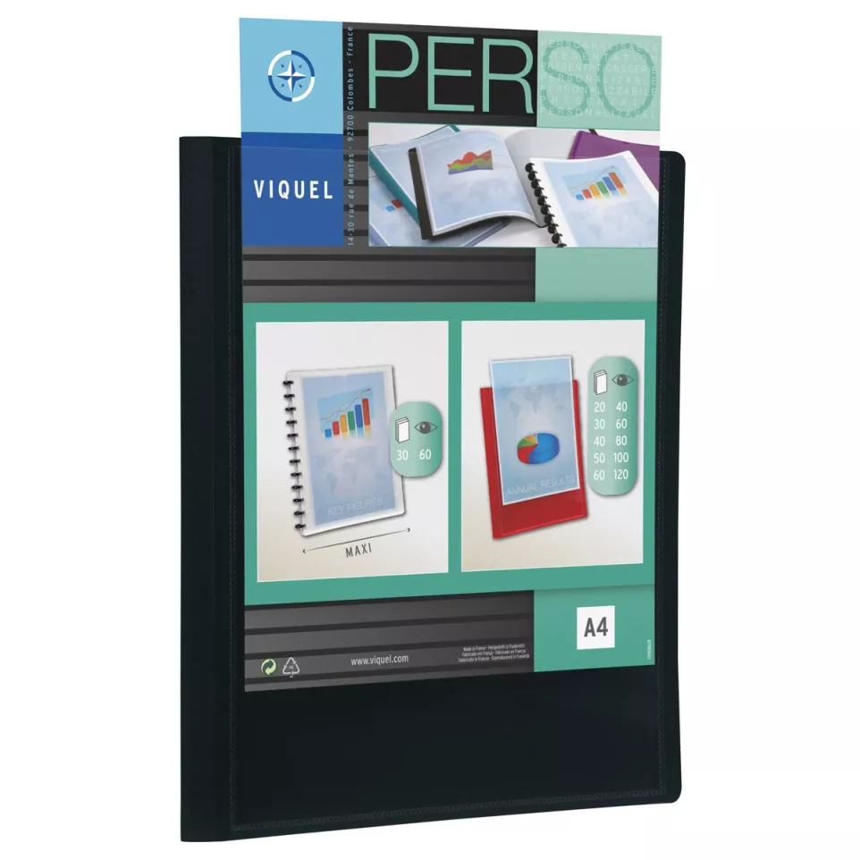 Viquel Display Book 40 Pockets Black