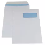 Gallery window envelopes, 230 x 310 mm, self-adhesive strip, right window