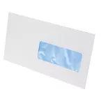 Gallery enveloppes, ft 114 x 229 mm, bande adhésive, fenêtre à droite (ft 40 x 110 mm)