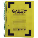 Gallery cahier à reliure spirale Traditional A4, 4 trous, quadrillé 5 mm, couleurs assorties, 160 pages