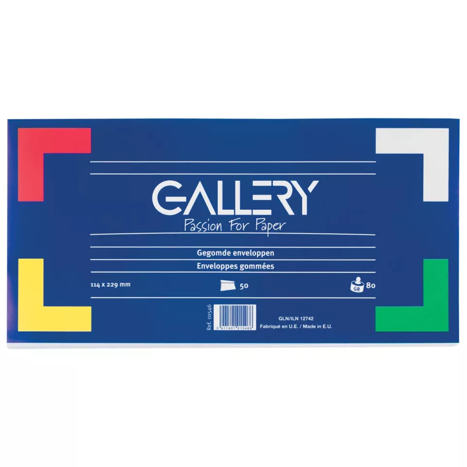 Gallery enveloppes, ft 114 x 229 mm,...