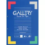 Gallery cursusblok, ft A4, 80 g/m², 2-gaatsperforatie, commercieel geruit, 100 vel