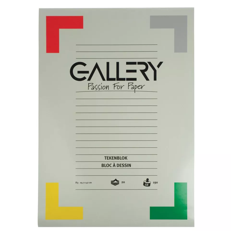 Gallery papier à dessin, 190 g, ft...