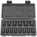 Set van 14 slagmoerdoppen 1/2" 10 tot 27 mm / pce