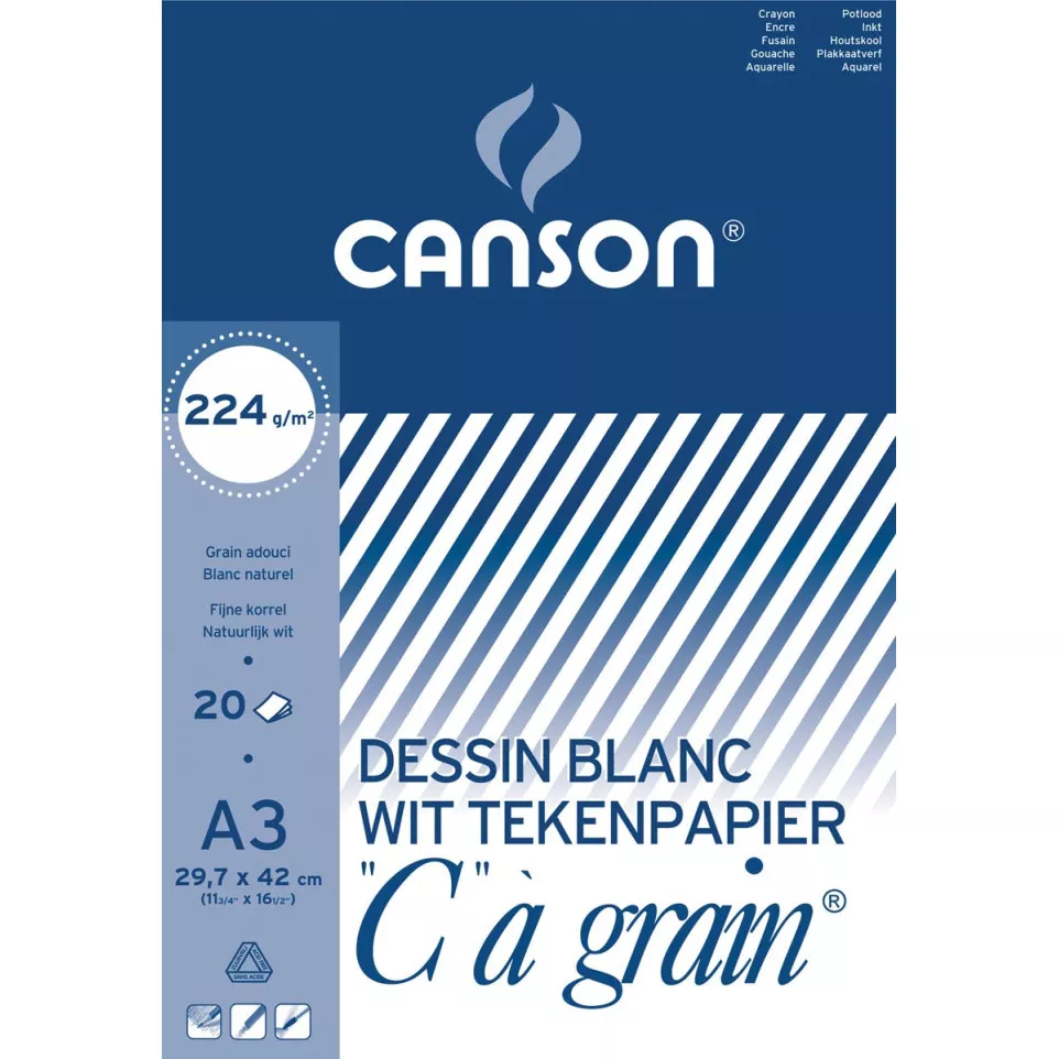 Canson C à Grain Drawing Pad 224 gsm...