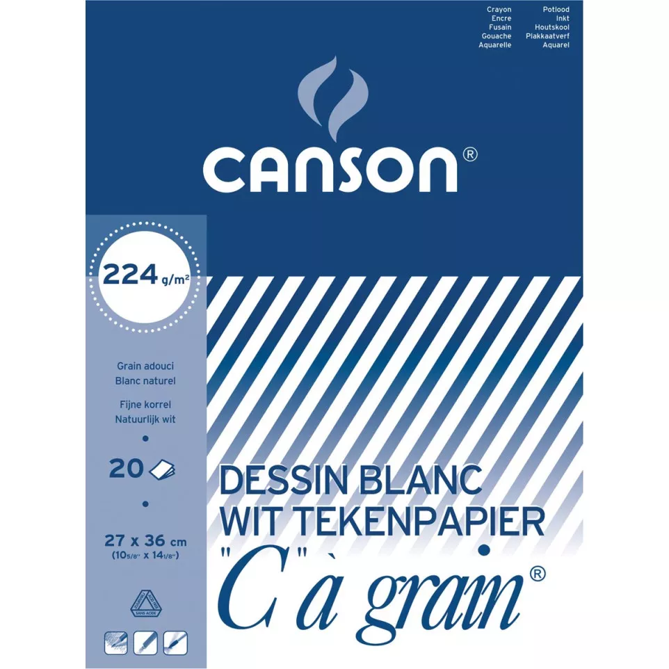 Canson C à Grain Drawing Pad 224 gsm,...