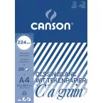 Canson bloc de dessin C à grain, 224 g/m², ft 21 x 29,7 cm (A4)