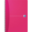 Oxford Office Essentials spiraalschrift, 180 bladzijden, ft A4, geruit 5 mm, geassorteerde kleuren