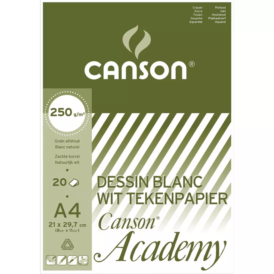 Canson Academy Drawing Paper Pad A4,...