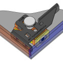 Verstelbare V-vormige magneetbasis Mag Tab AL / pce