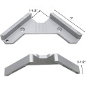 90° aluminium sjabloon LF-2 voor lassers / pce