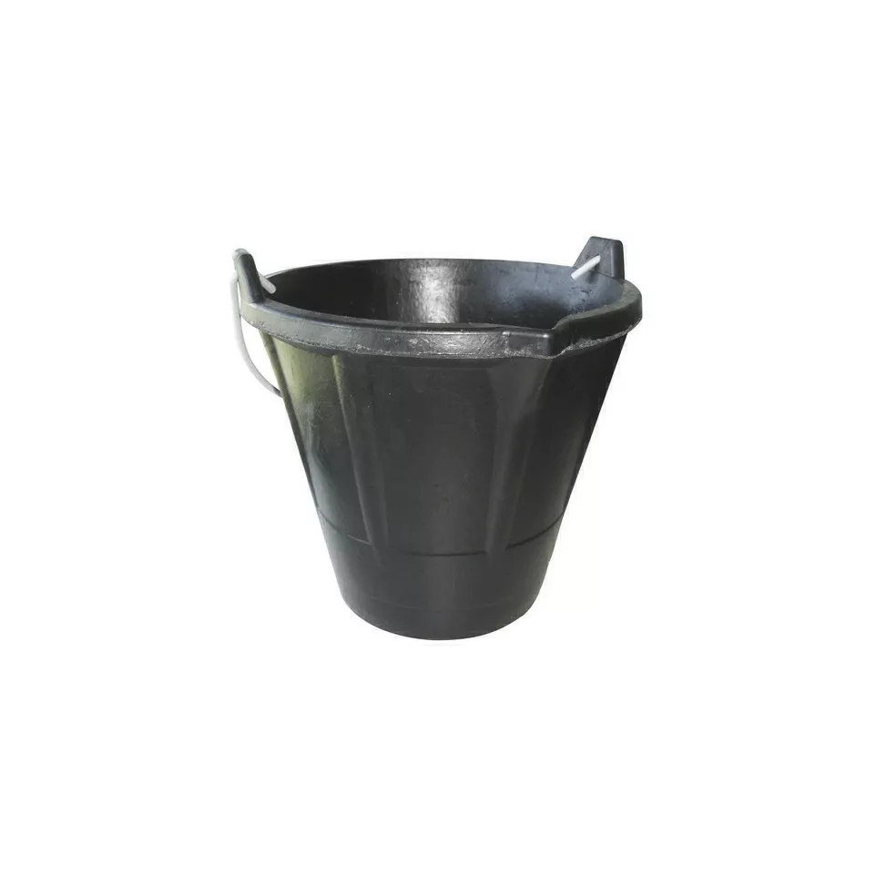 SARGOM Mason's Black Rubber Bucket 12...