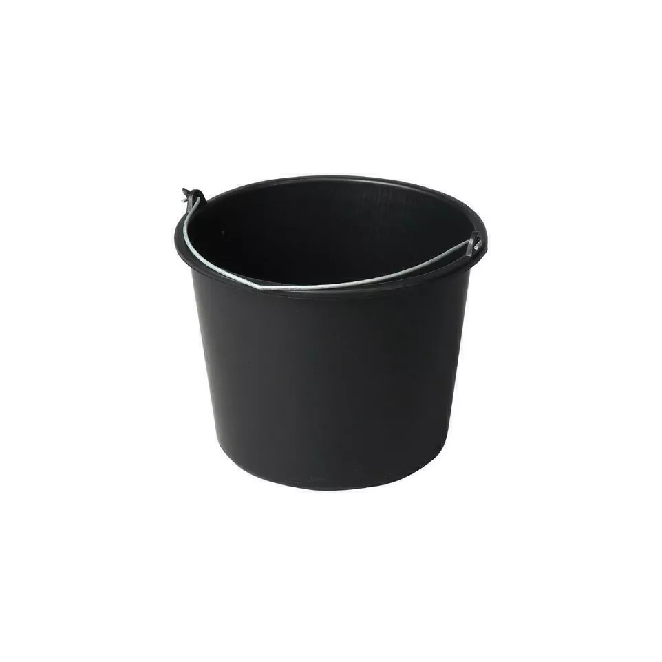 Black Plastic Masonry Bucket 12L per...