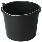 Zwarte plastic emmer 12L / pce