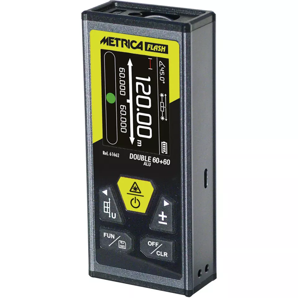 Afstandsmeter Metrica dubbel Alu 60 +...