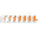 2-Flute Flush Trim Router Bit Set D 34.9mm per piece