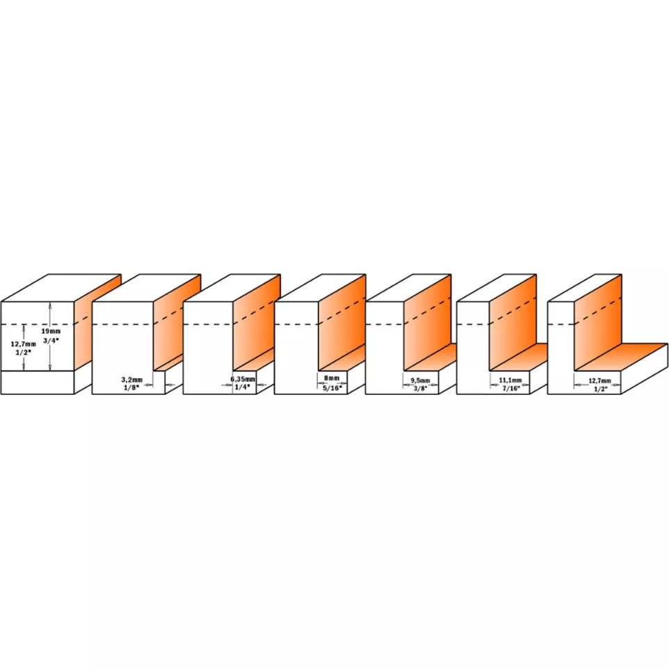 2-Flute Flush Trim Router Bit Set D...