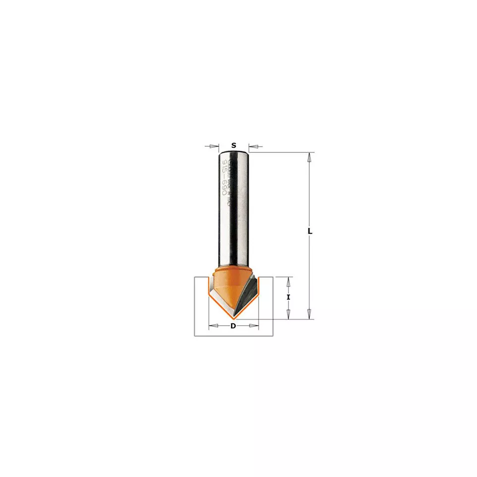 CMT Tungsten Bevel Router Bit 15°...