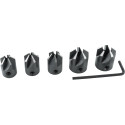 Set of 5 Countersink Bits 4 to 10 mm for Twist Drill Bits per piece