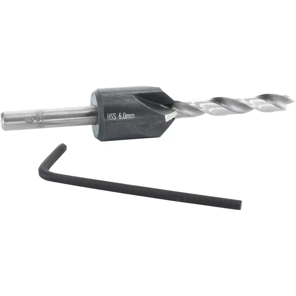Set of 5 Countersinks 4 to 10 mm with...