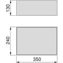 Hack Light Grey Textile Organizer Basket 350x240mm Set of 6