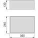 Hack Light Grey Textile Organizer Basket 350x240mm Set of 6