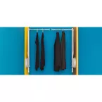 Barre de penderie mobile simple Lift droite réglable 450-550mm pour poids max. 12kg / pce
