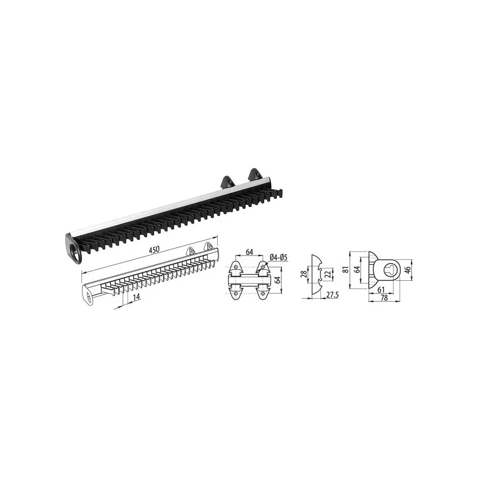 Sliding Tie Rack / pc