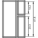 Range-couverts Orga-Box VII gris basalte pour tiroirs AvanTech YOU hauteurs 101 et 139mm, profondeur 500mm et largeur de meuble 