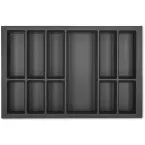 Range-couverts Orga-Box VII gris basalte pour tiroirs AvanTech YOU hauteurs 101 et 139mm, profondeur 500mm et largeur de meuble 