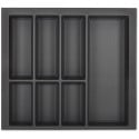 Range-couverts Orga-Box VII gris basalte pour tiroirs AvanTech YOU hauteurs 101 et 139mm, profondeur 500mm et largeur de meuble 