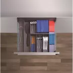 Range-couverts Modular anthracite profondeur 474mm pour tiroir Slim pro largeur 450 à 1200mm / pce