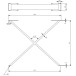 Tafelpoot Industria X vorm 80x20mm zwart / pce