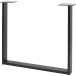 Pied de table Industria forme U 80x20mm noir structuré / pce