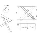 Pied de table SPIDER Maxi design industriel / pce