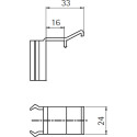 Clips voor basisplaat serie 21 met inkeping voor 16mm plint / pce