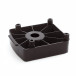 Patin avec 4 tourillons Ø10mm à enfoncer + lèvre de support noir pour vérin de meuble série 21 / pce
