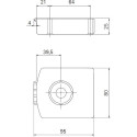 Screw-on Glide with Black Support Lip for Furniture Leveler Series 21 / pc