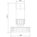 Zwarte meubelkrik 200mm serie 21 verstelbaar van 195 tot 220mm belasting 400kg / pce