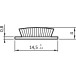 Grey Closing Brush 14.5x4mm for NOVO S 18/4 and LOCA 18/4 Handle Profiles 200m