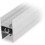 Profil intermédiaire de porte aluminium anodisé à visser pour panneaux bois ép. 18mm ou verre ép. 4mm NOVO S 18/4 et LOCA 18/4 l