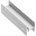 Profil intermédiaire de porte aluminium anodisé pour panneaux bois épaisseur 18mm ou verre épaisseur 4mm NOVO S 18/4 et LOCA 18/