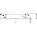 Dubbele bodemrail "EVO" geanodiseerd aluminium voor schuifsystemen ERGO 18, NOVO S 18 en 18/4, LOCA 18 en 18/4 lengte 6m / 6m