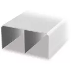 Dubbele geanodiseerde aluminium bovenrail voor ERGO 18, NOVO S 18 en 18/4, LOCA 18 en 18/4 schuifsystemen, lengte 6m / 6m