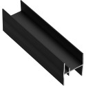 Profil intermédiaire de porte aluminium noir mat pour coulissants NOVO S 18/4 et NERO 18/4 longueur 3m / 3m