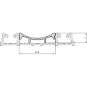 Profil cache aluminium blanc pour rail de roulement inférieur "PRO" longueur 3m / 3m