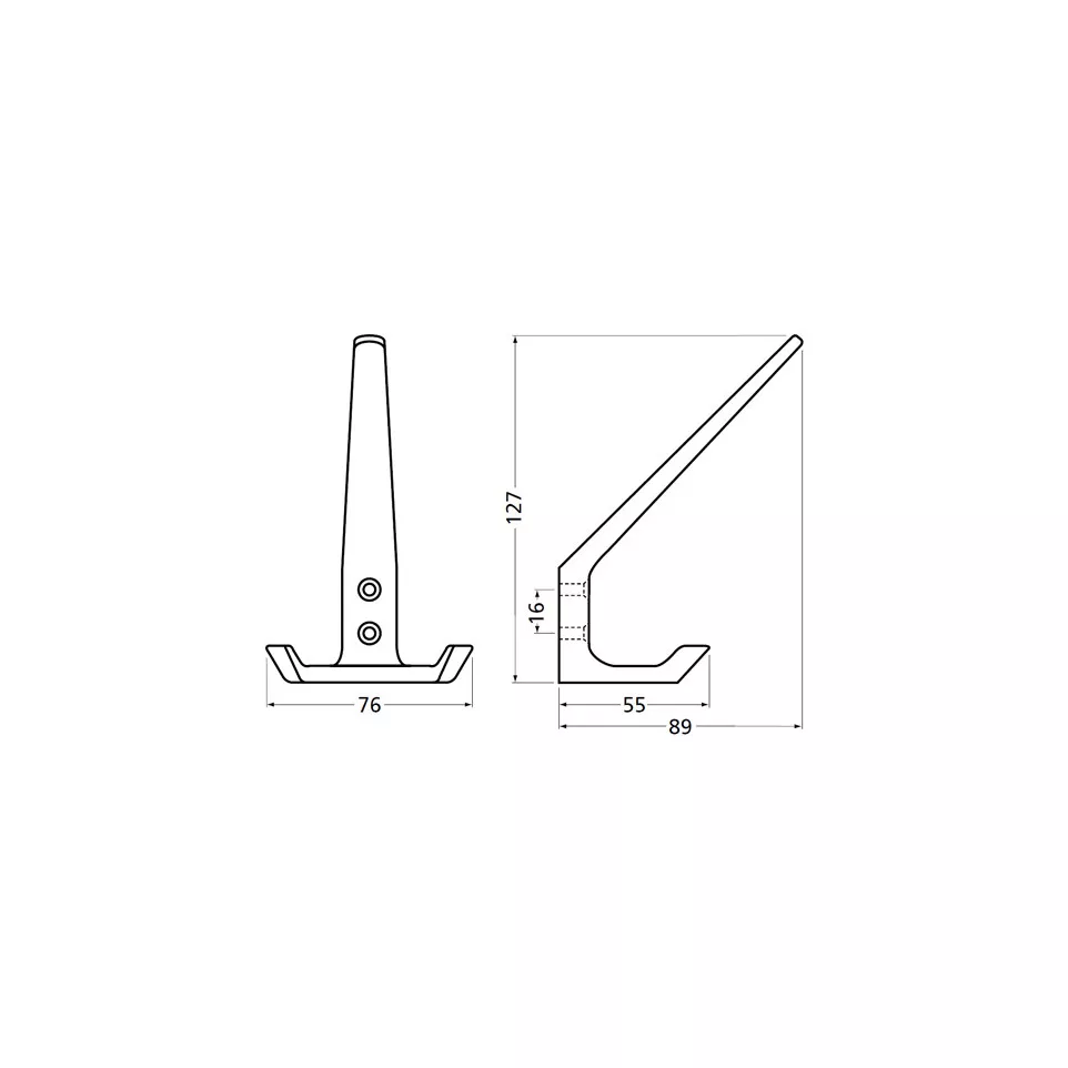 Double Hat and Coat Hook 32 Natural...