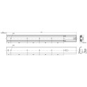 Full Extension Ball Bearing Drawer Slides 550mm Soft Close H53 80kg / pc