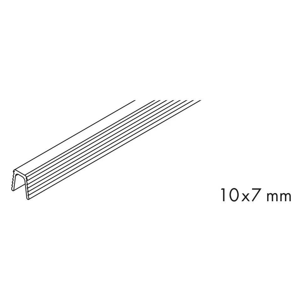 Rail de guidage plastique anthracite,...