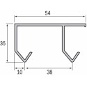 Profil de roulement double en aluminium ARLU 560.000 longueur 2,1m / 2.1m